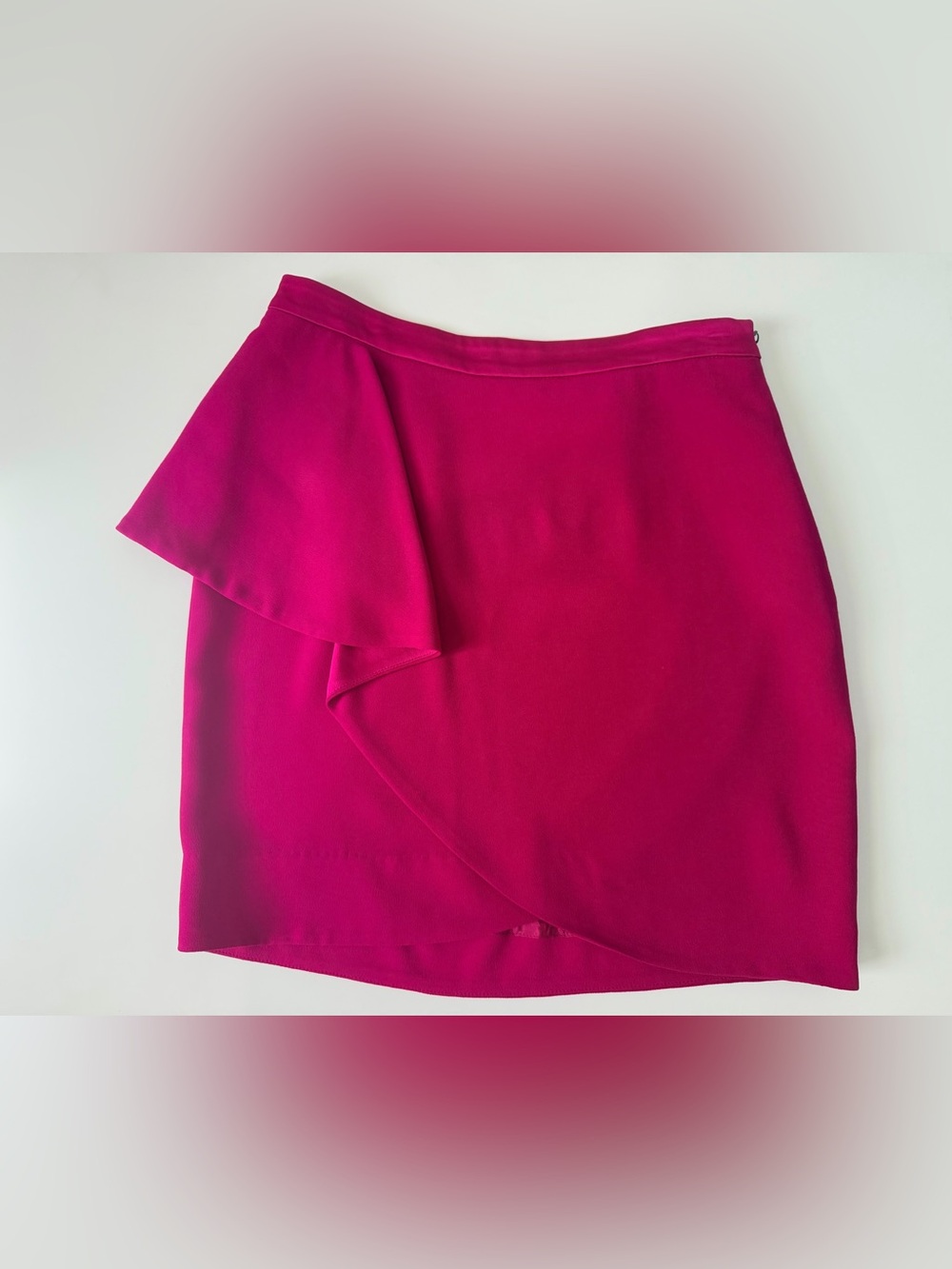 Anthropologie Leifsdottir Fuschia Ruffle Front Skirt Size 6
